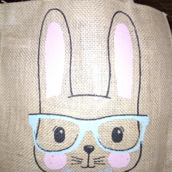 Marlo Lorenz burlap tote Easter bag - Picture 2 of 2